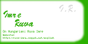 imre ruva business card